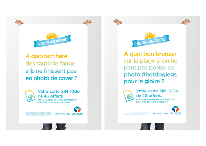 Campagne digitale Mission 4G pour Bouygues Telecom - affichage